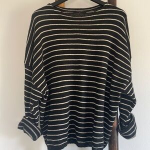 All Saints oversized striped sweater